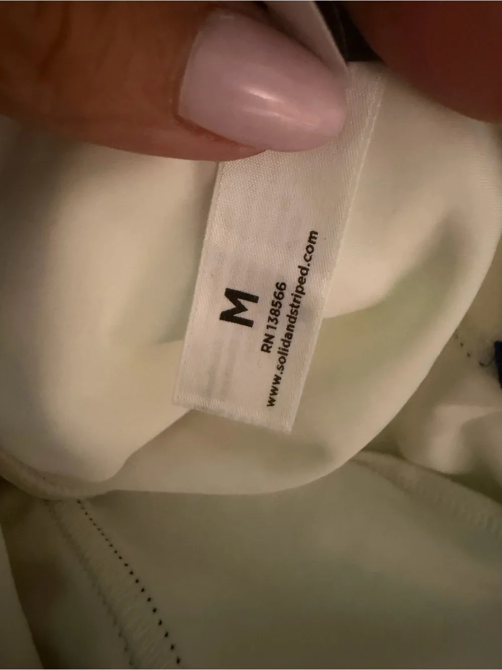 SOLID & STRIPED off-White One-Piece with black Piping - Women Medium New